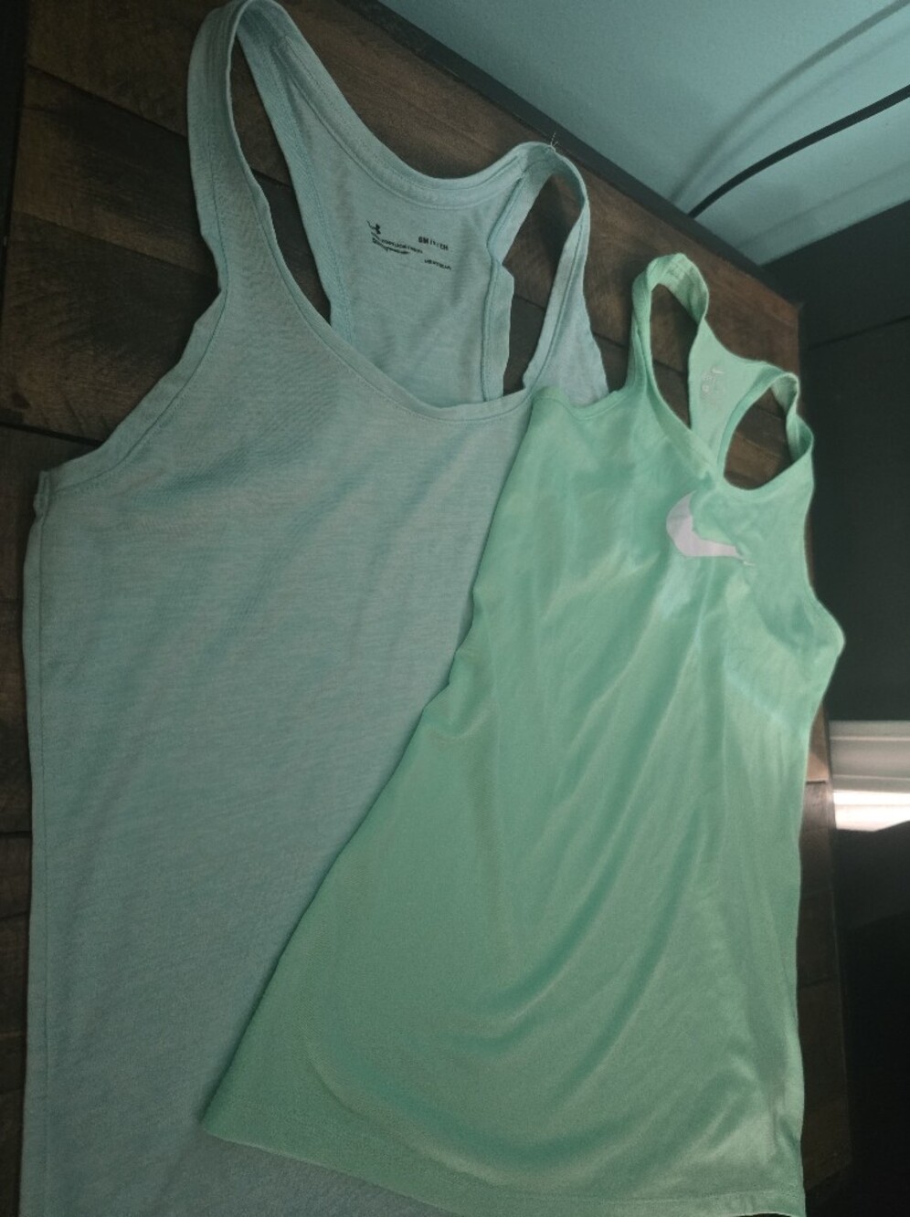 Nike Mint Green & Under Armour Athletic Tank Top